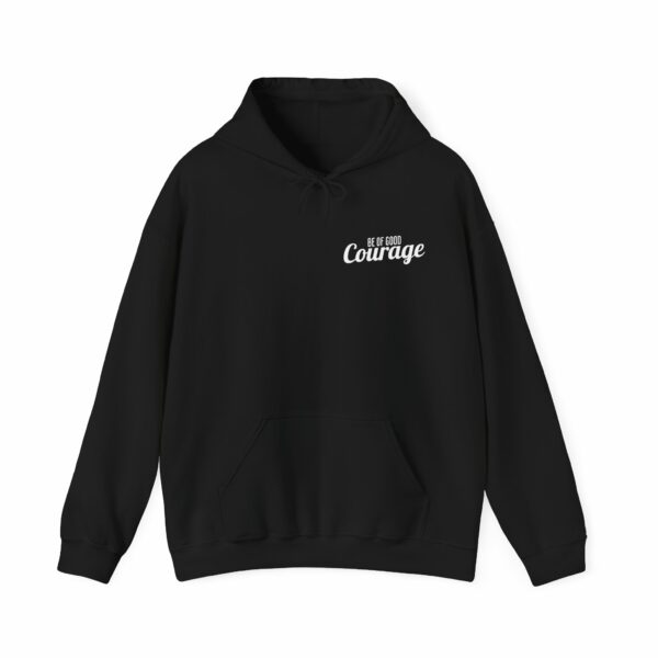 Be of Good Courage Left Chest Heavy Blend Hooded Sweatshirt - Image 4