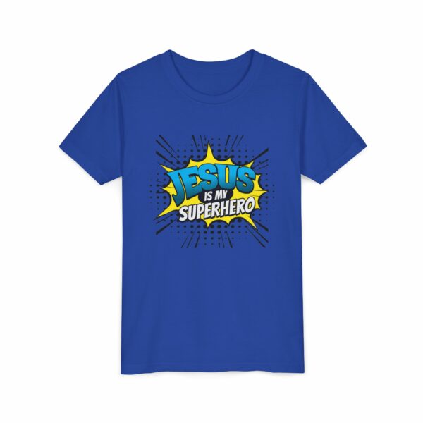 Youth T-Shirt -Jesus is my superhero t-shirt - Image 2