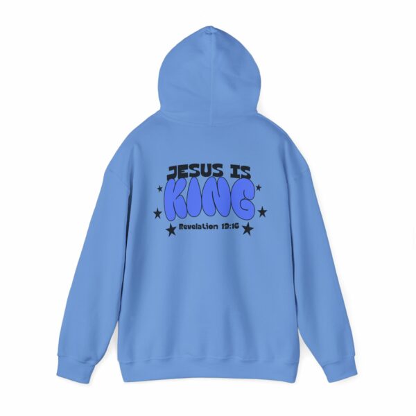 Gildan 18500 Hoodie – "Jesus is King" with "Revelation 19:16" – Faith-Inspired Comfort - Image 8