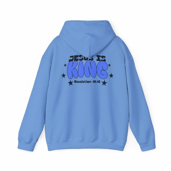 Gildan 18500 Hoodie – "Jesus is King" with "Revelation 19:16" – Faith-Inspired Comfort - Image 7