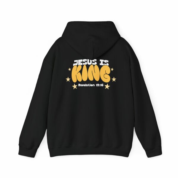 Gildan 18500 Hoodie – "Jesus is King" with "Revelation 19:16" – Faith-Inspired Comfort - Image 10